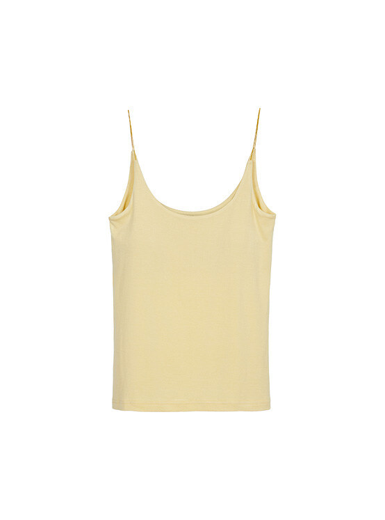 Color Strap Sleeveless Top in Yellow_VW0ME1600