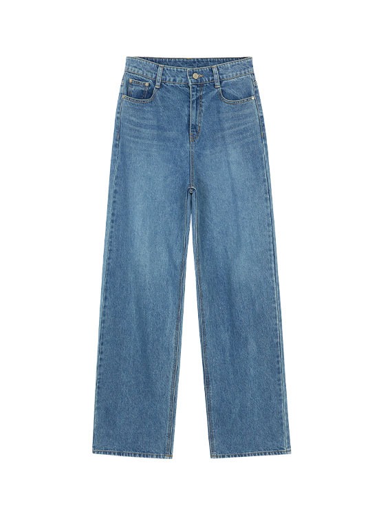 Semi-Wide Straight Jeans in Blue VJ1AL115-22
