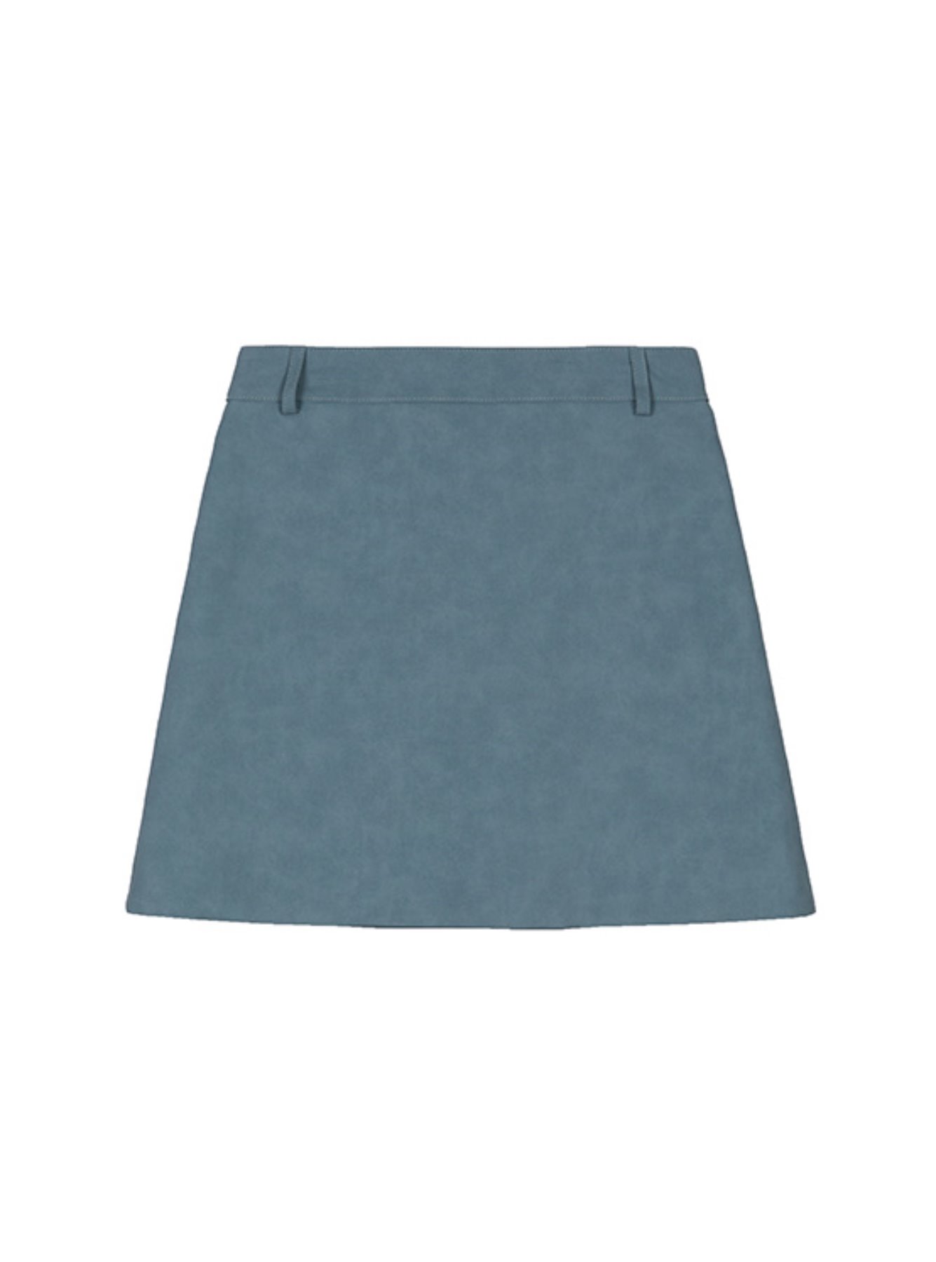 Faux Leather Mini Skirt in Blue VL2SS201-22