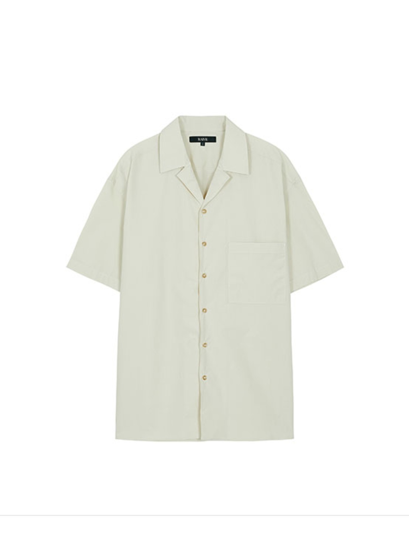 Solid Collar Shirt in Cream VW2MB801-9A