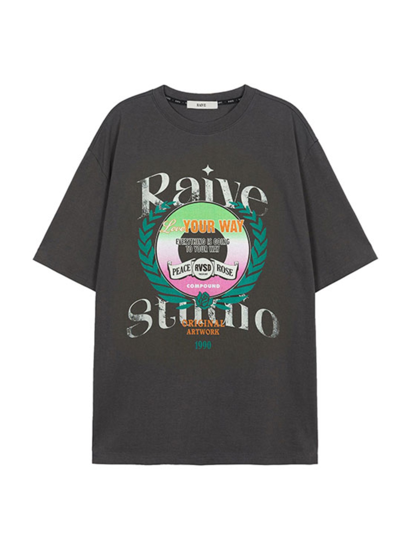 Gradation Graphic T-shirt in D/Grey VW3SE250-13