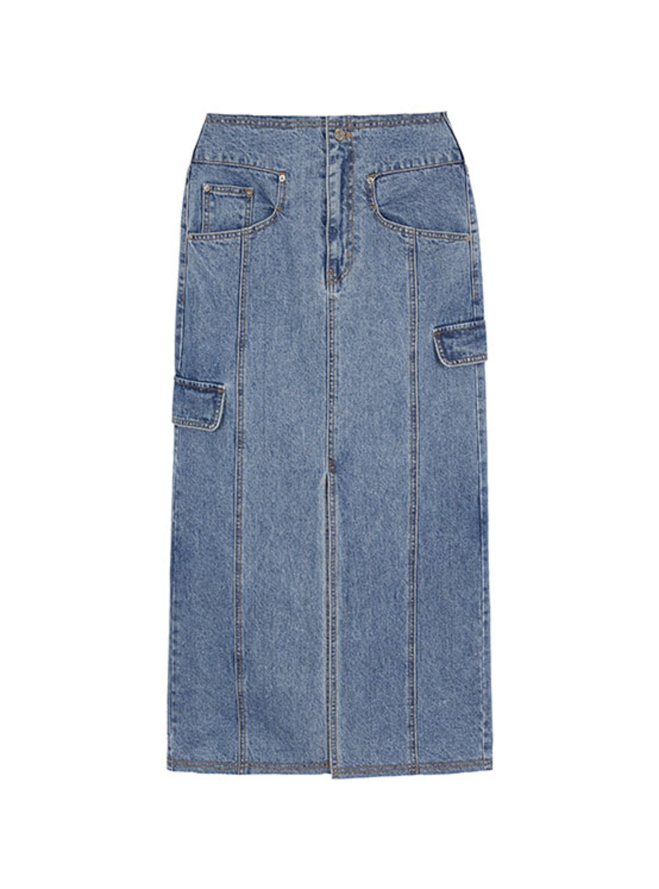 Denim Midi Skirt in Blue VJ3SS102-22
