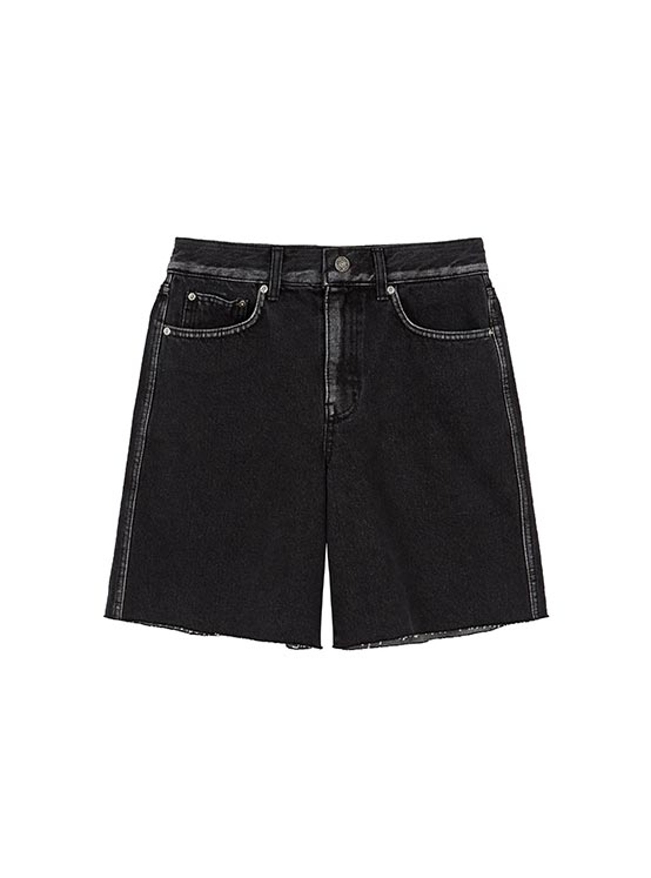 Denim Short Pants in Black VJ3ML066-10