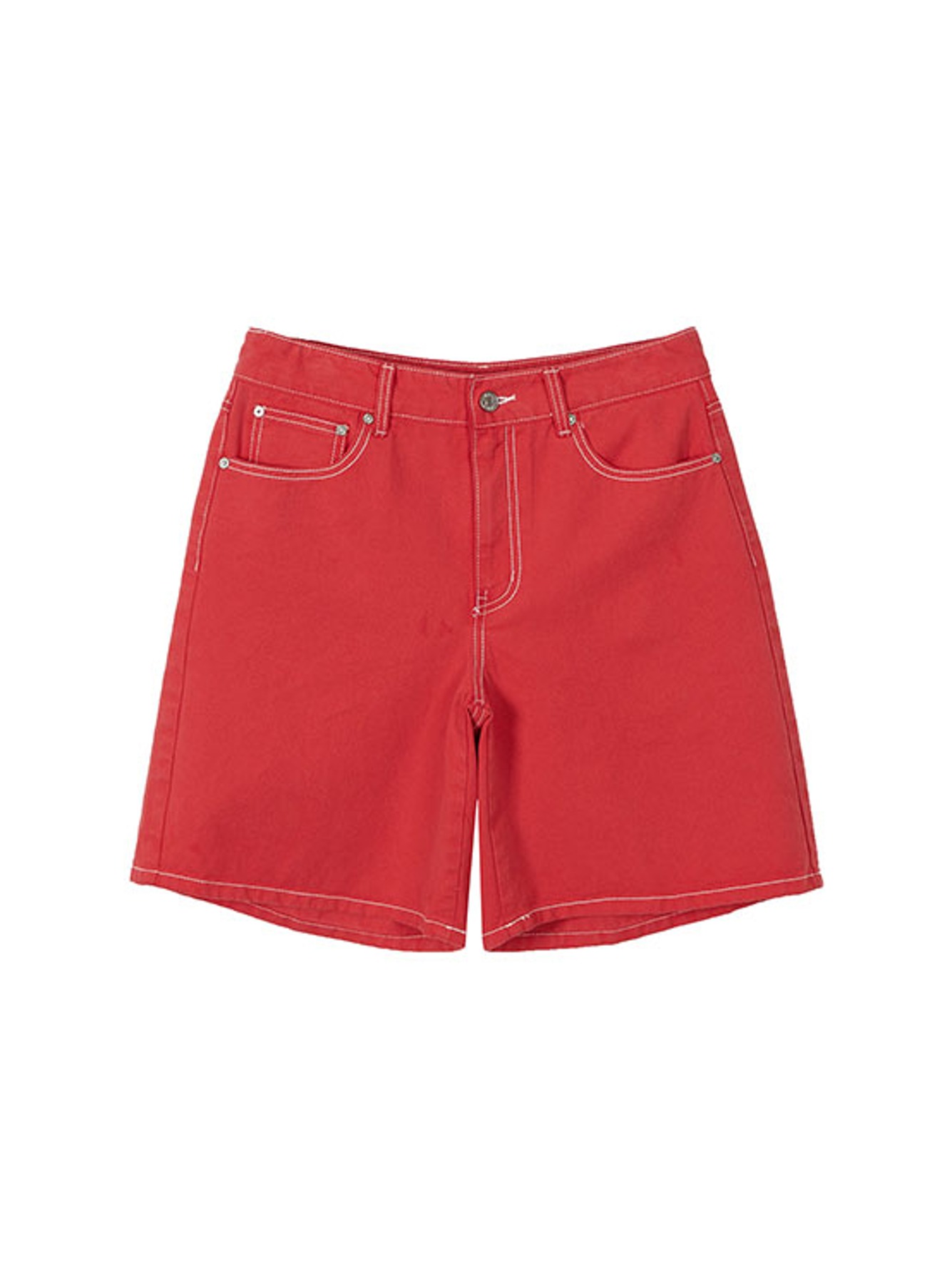 Color Denim Short Pants in Red VJ3ML065-63